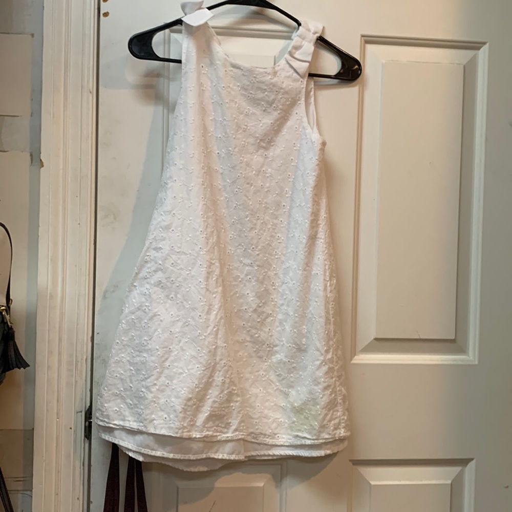 White dress with bows